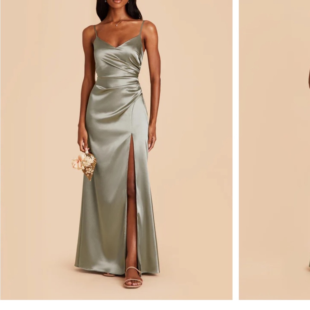Birdy Grey Catherine Satin Dress - Moss Green
